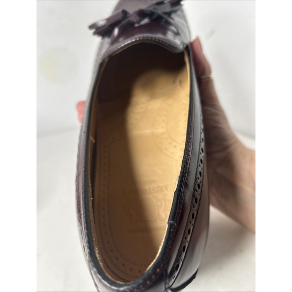 Johnson & Murphy Aristocrat Deerfield Wing Tip Tassel Oxford Sz 12 Burgundy main image 7
